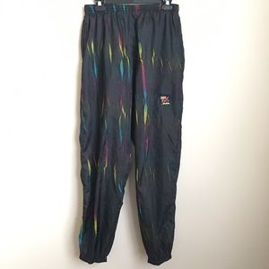 Vintage Surf Style 80’s Windbreaker Pants Neon